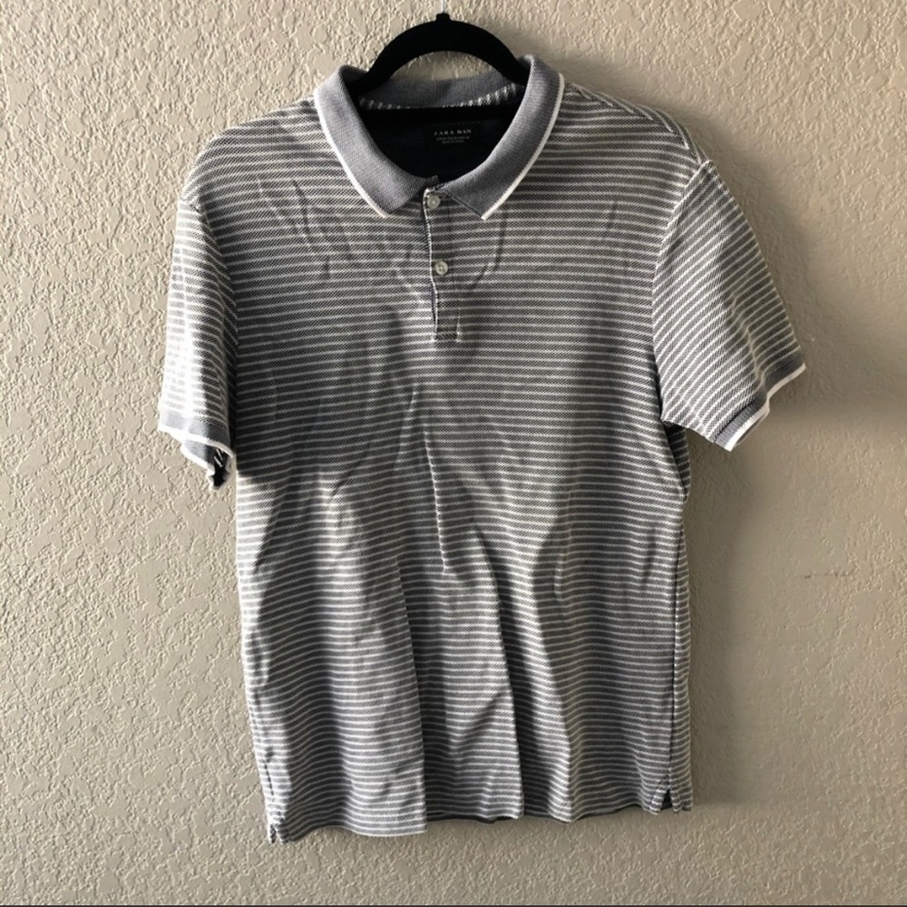 Men’s Zara Polo Shirt Slim Fit Medium